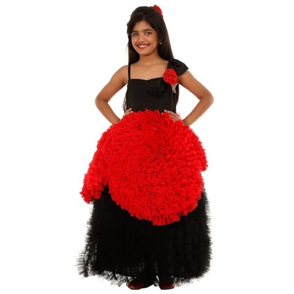 Baby Girl Fluffy Dress Simple Children Kids Wedding Bridesmaid Birthday First Communion Flower Girl Net Long Gown Dress