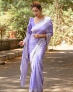 Women's Black Banarasi Kanchipuram Art Silk Saree for Women – Traditional Wedding & Party Saree with Blouse Piece – Ethnic Indian Silk Saree for Bridal, Festive & Gifting ( Lavander)