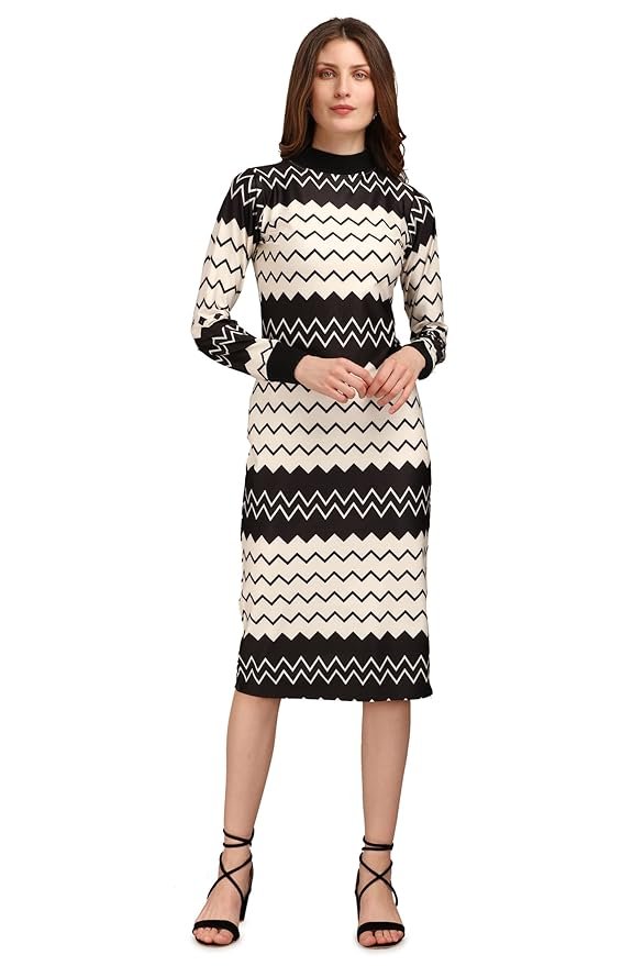Women’s Bodycon Knee Length Dress (Beige)