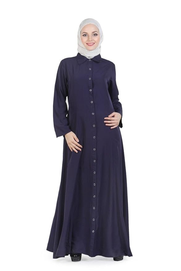 Women's Polyester Collar Abaya Burqa