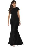 Women Long Cap Sleeve Elegant Formal Sexy Evening Cocktail Maxi Dress