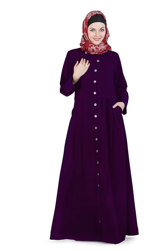 Pearl button Abaya