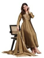 Women's Silk Embroidered Anarkali Set