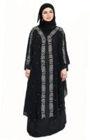 Nida fabric Free Size Muslim Burqa/Abaya &  Dress for Muslim Women(Black)