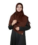 Soft Stretchable Ready-to-Wear Hijab Scarf for Muslim Women(Chocolate)