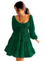 Mini Dress for Women | One Piece Dresses for Womens | Stylish Dress for Woman |Mini Dresses Rayon for Women(Green)
