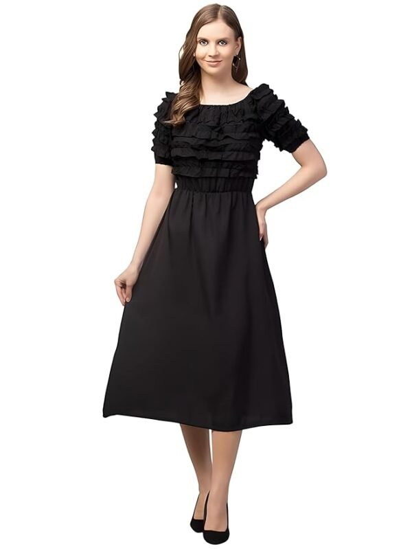 Elegant Women’s A-Line Long Maxi Dress – Fit & Flare Formal & Casual Gown with Flowy Hem – Stylish Evening Party Dress for Girls