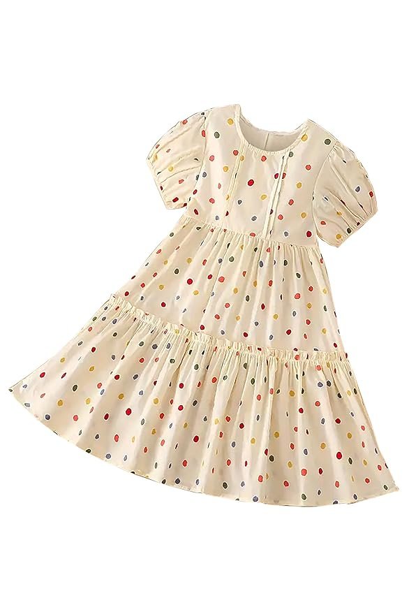 Baby Girls Cotton Blend Floral Printed Summer Dress |Fancy Western Dresses |Kids Frock