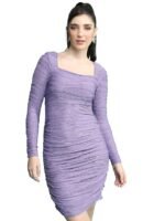 Women's Long Sleeves Square Neck Solid Dresses | Stylish Dresses | Casual Dresses